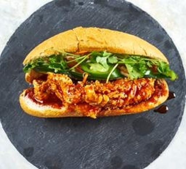 Sweet Heat Crunch Chicken Banh Mi.